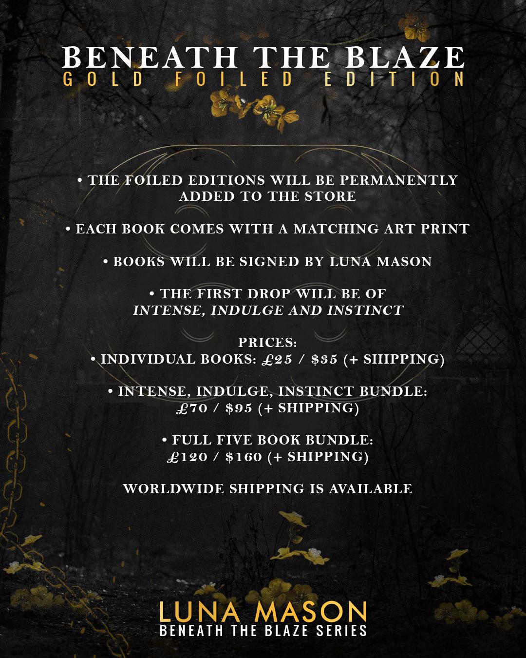 Beneath the Blaze - Full Five Book Bundle GOLD FOILED EDITION