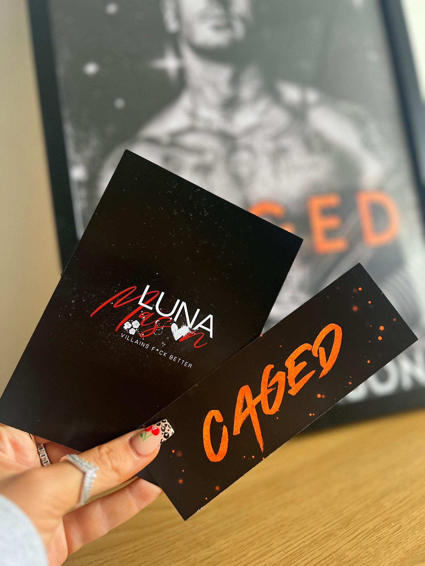 Caged Artwork & Bookmark